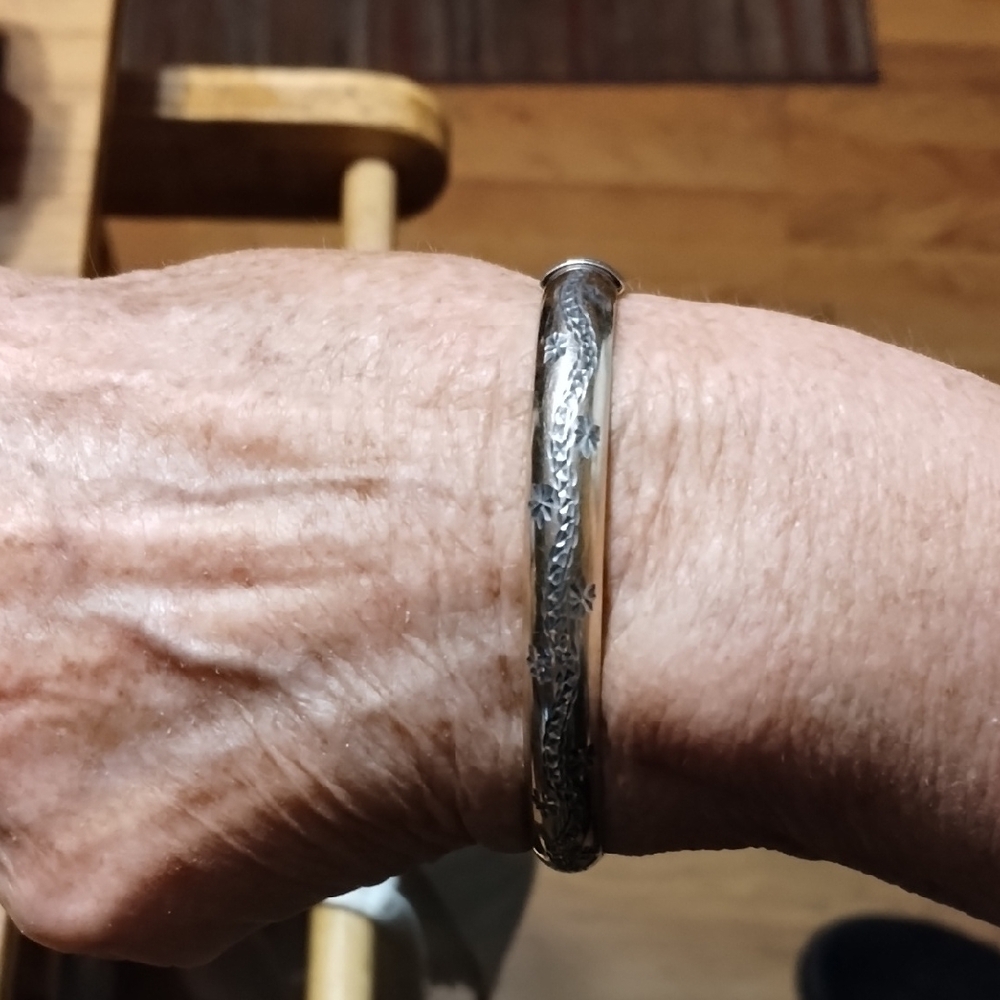 Gold & Silver Bangle - Picture 2 of 3